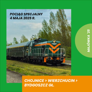 Bilet na pociąg specjalny na trasie CHOJNICE > WIERZCHUCIN > BYDGOSZCZ GŁ.